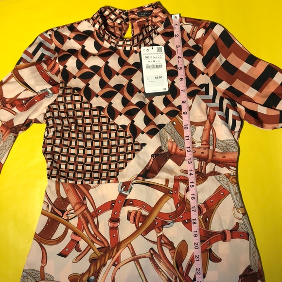 🆕🟠 ZARA 🟠 multicolored above the knee dress - Picture 9 of 12